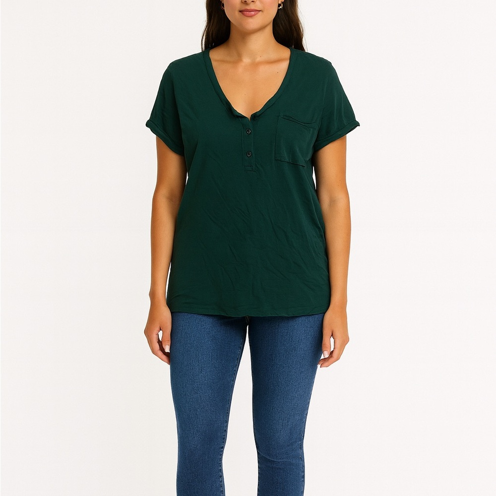 Aerie Size Large Green Oversized Pocket Top